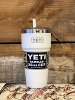 YETI Rambler 26 oz Straw Cup White