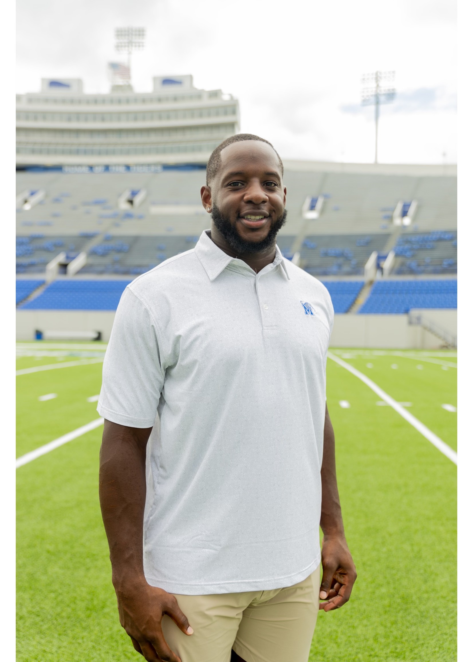 GenTeal Apparel Memphis Tigers Floral Printed Polo