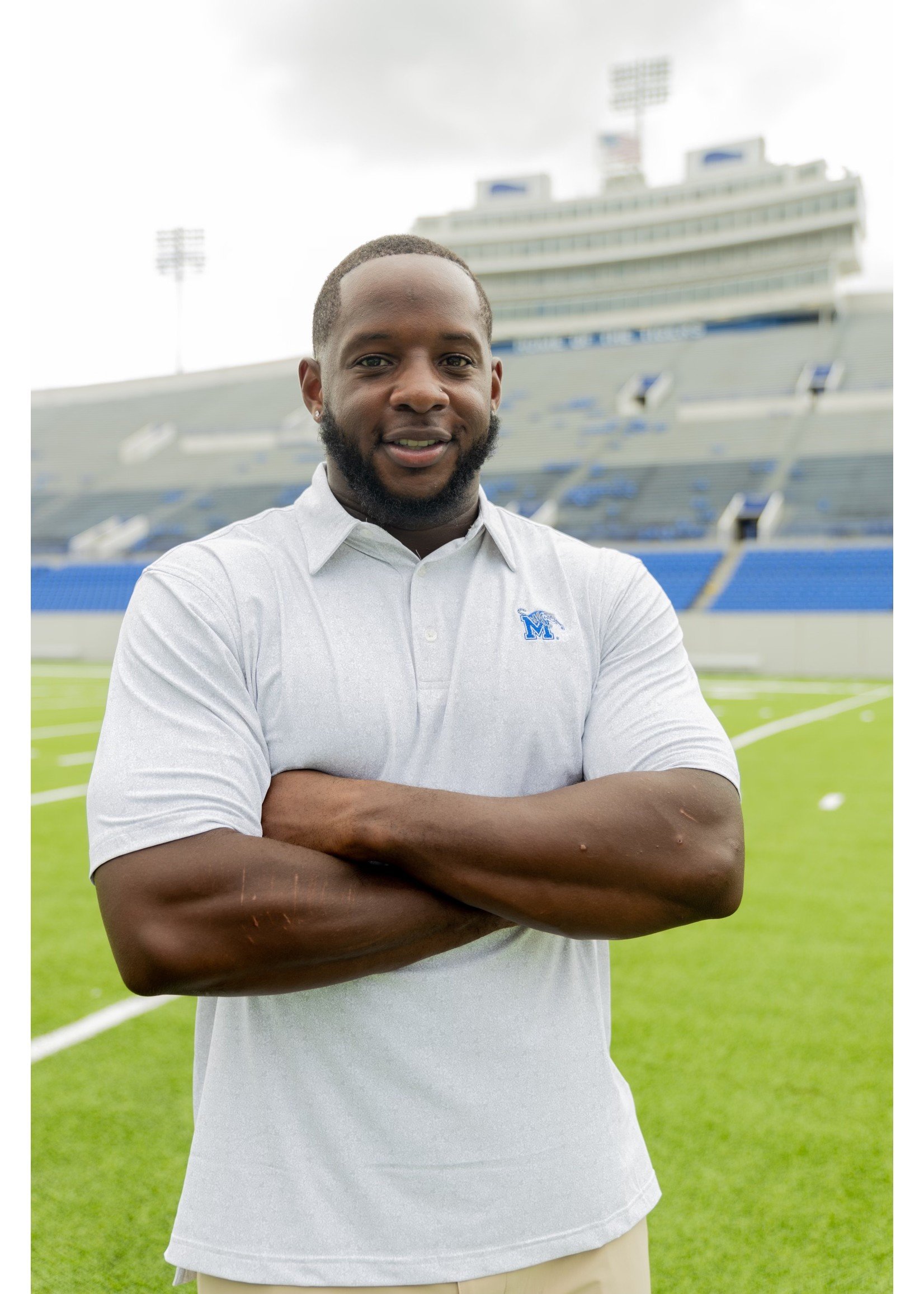 GenTeal Apparel Memphis Tigers Floral Printed Polo