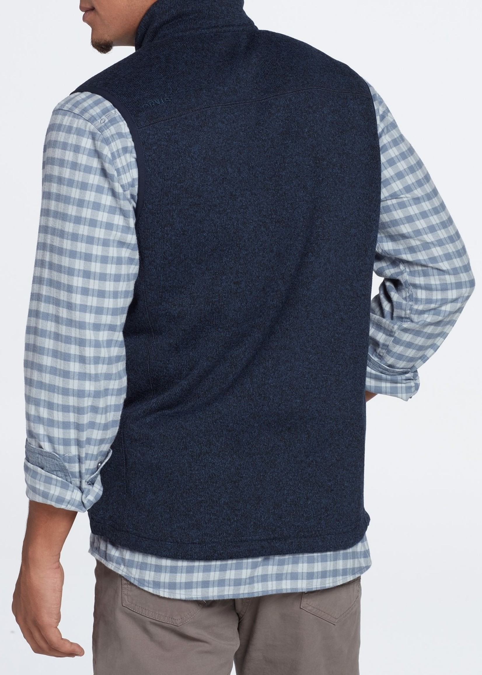 Recyled Sweater Fleece Vest Ink - Oxbeau