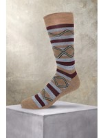 Lorenzo Uomo New Aztec Stripes Socks Taupe