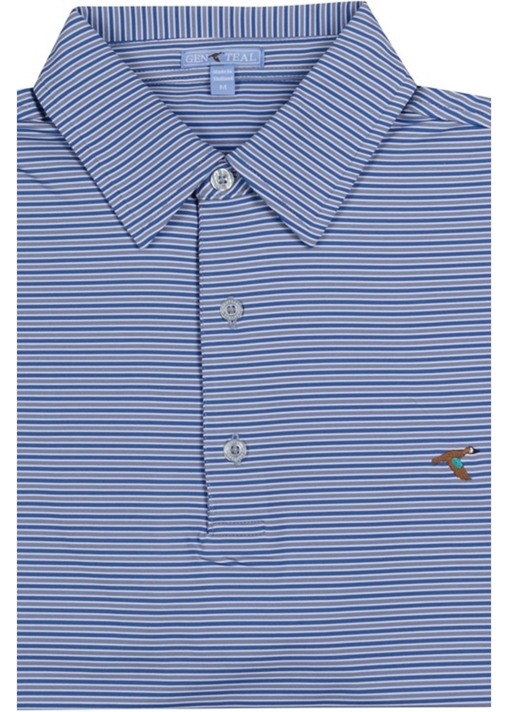 Freeport Stripe Performance Polo Oxbeau
