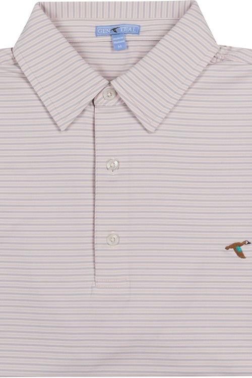 Freeport Stripe Performance Polo Oxbeau