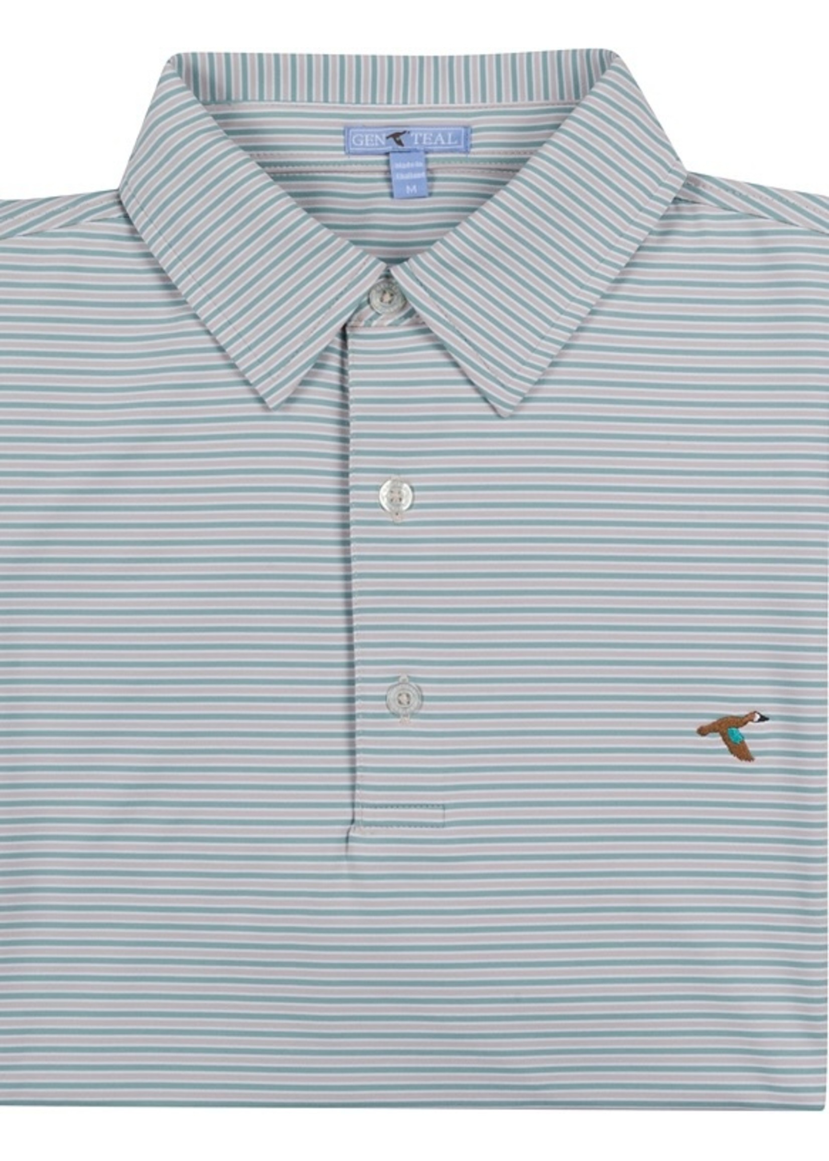 Freeport Stripe Performance Polo Oxbeau