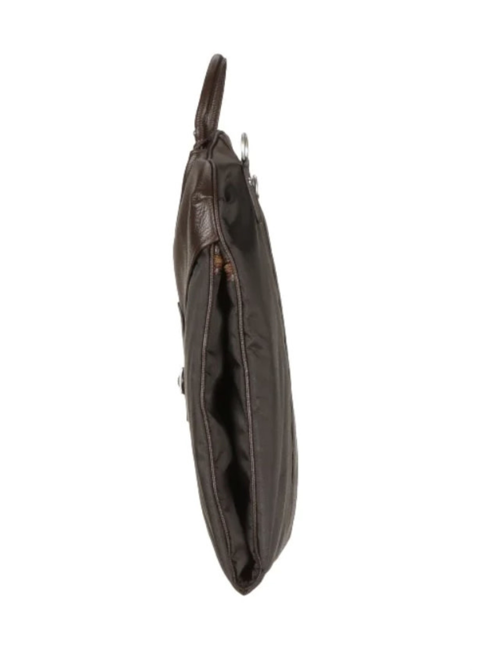 Rudyard Coachman Tumbled Saddle Leather Garment Bag - Chocolate