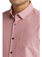 Mizzen + Main Leeward SS Dress Shirt Tea Rose Geo Print
