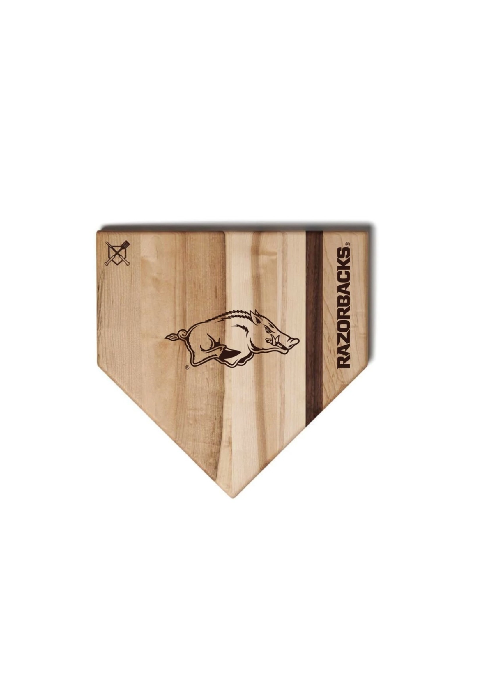 Baseball BBQ Home Plate Cutting Board 12x12