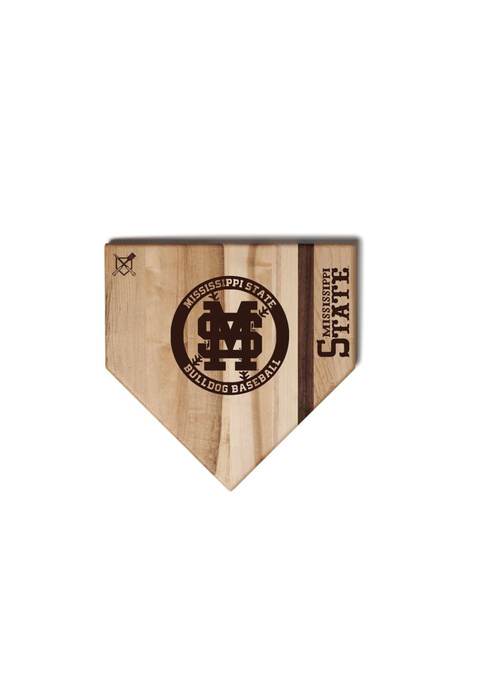 Baseball BBQ Home Plate Cutting Board 12x12