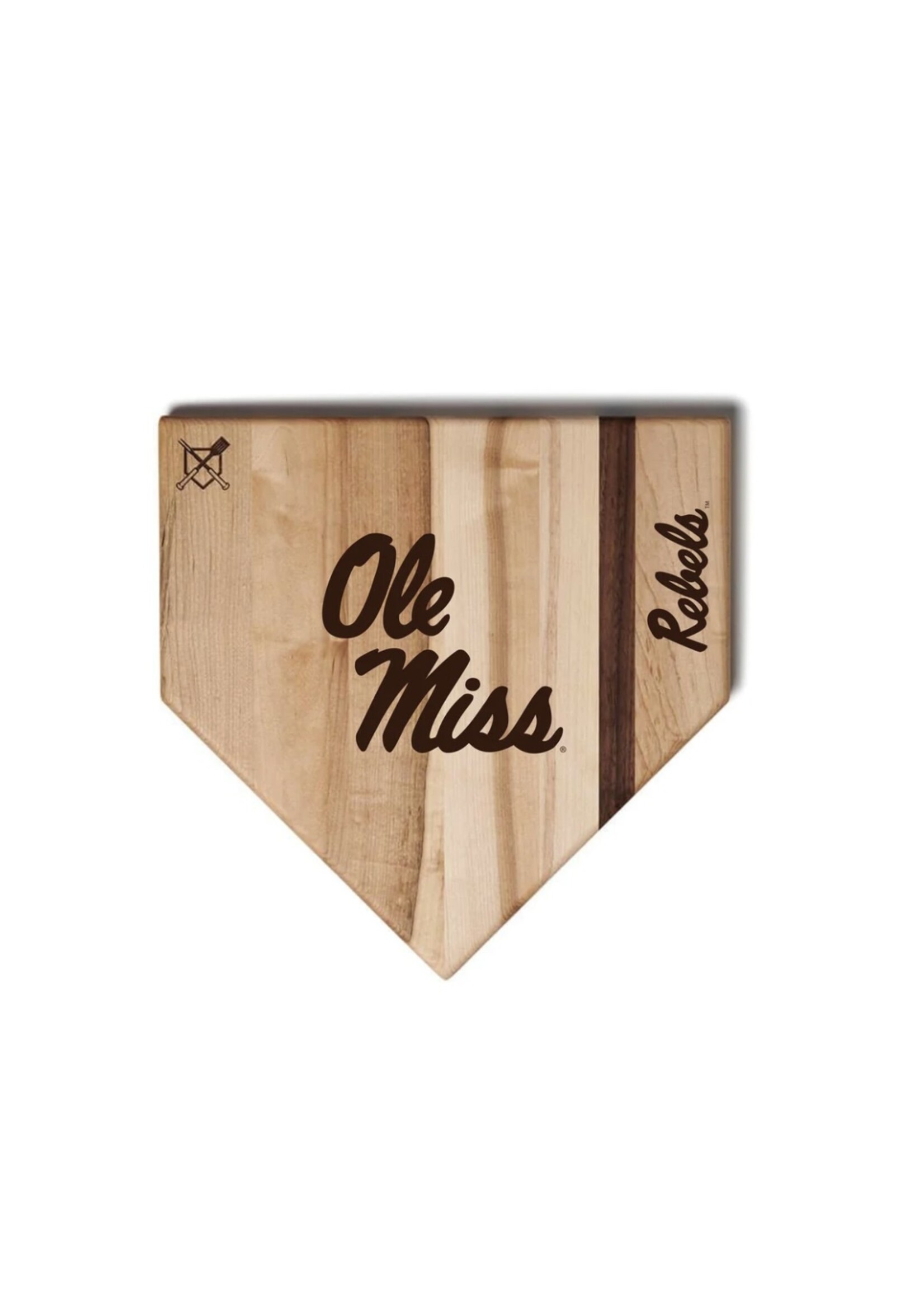 Baseball BBQ Home Plate Cutting Board 12x12