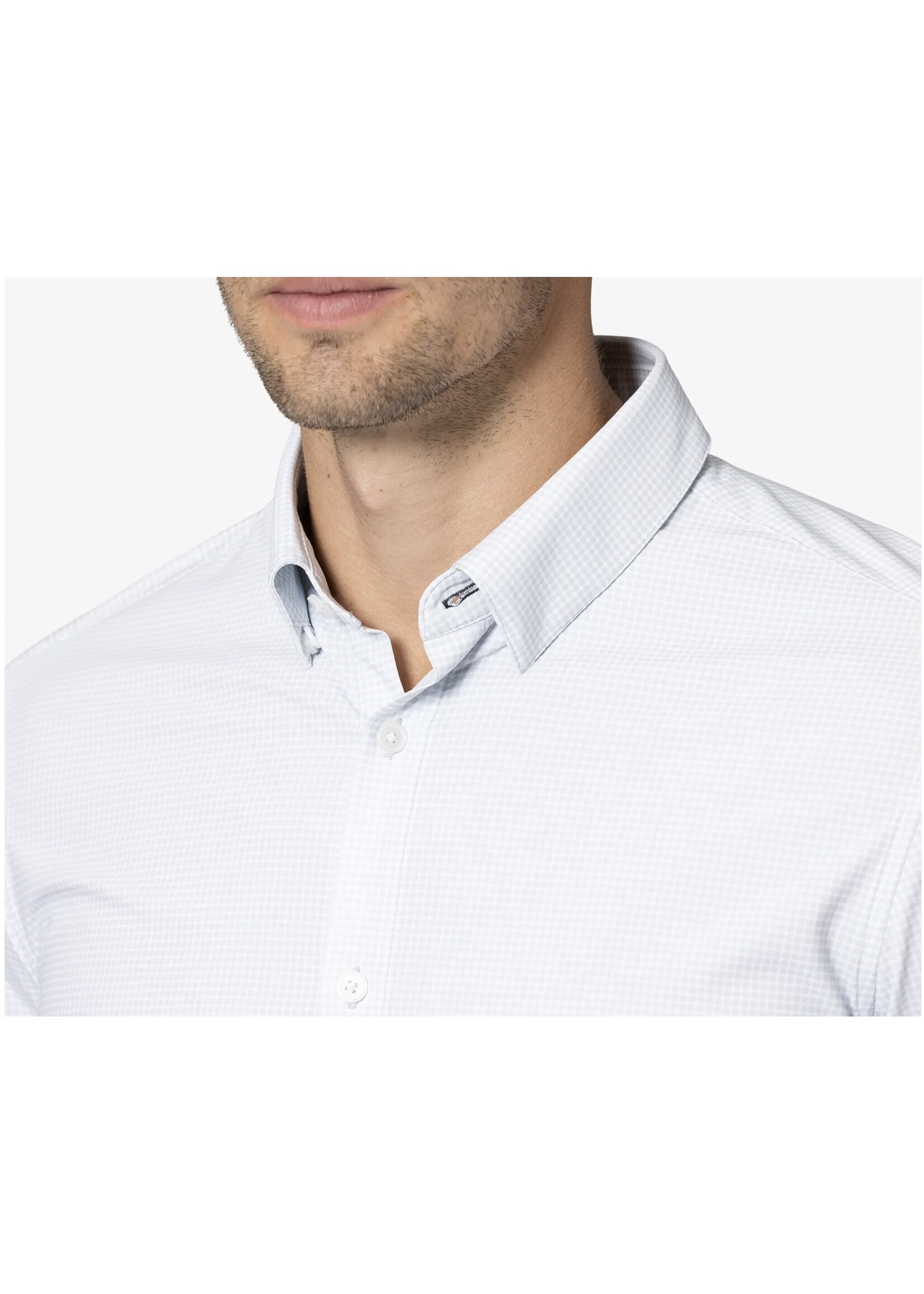 Mizzen + Main Monaco Long Sleeve Dress Shirt Skyway Circle Print