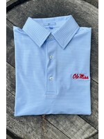 GenTeal Apparel Ole Miss Heritage Blue Driver Stripe Polo