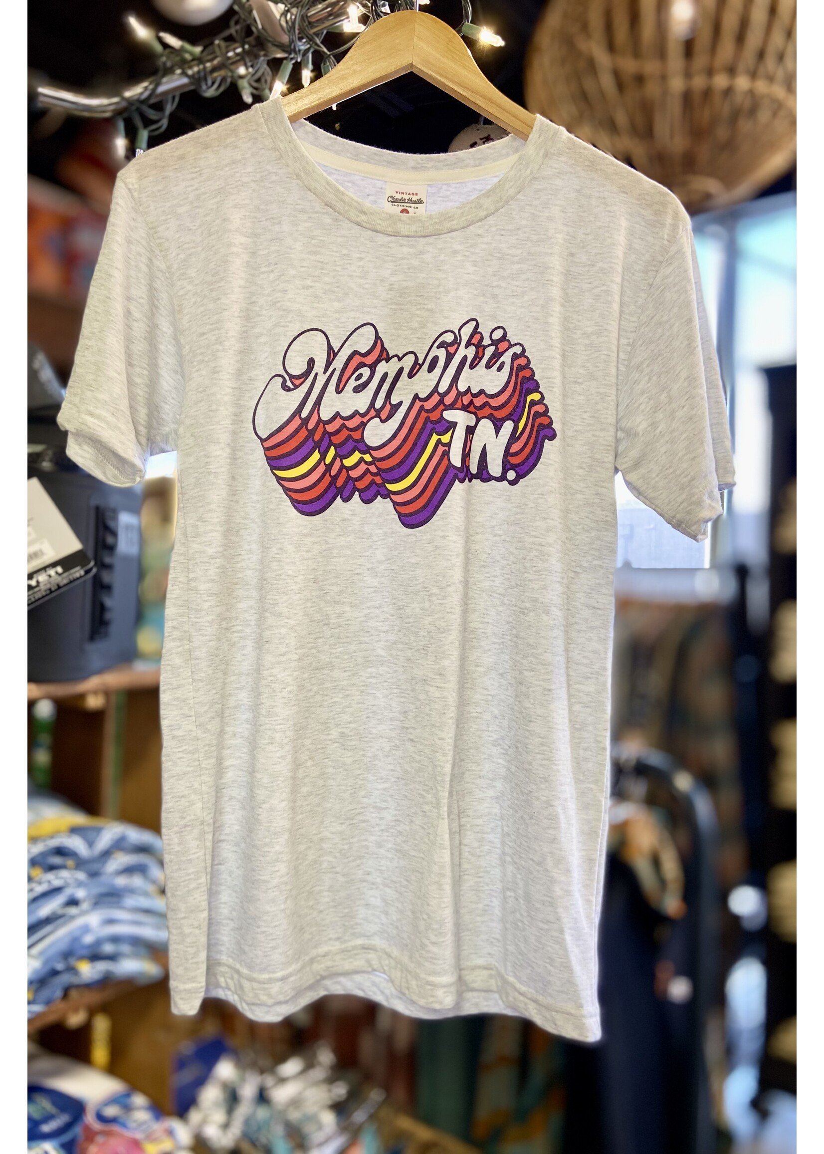Charlie Hustle Memphis TN 70s Groovy T-Shirt