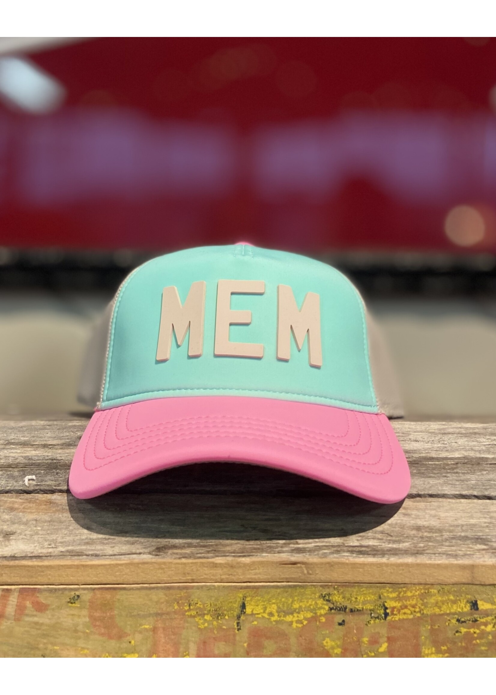 American Needle Riptide Valin MEM Hat Teal/Pink