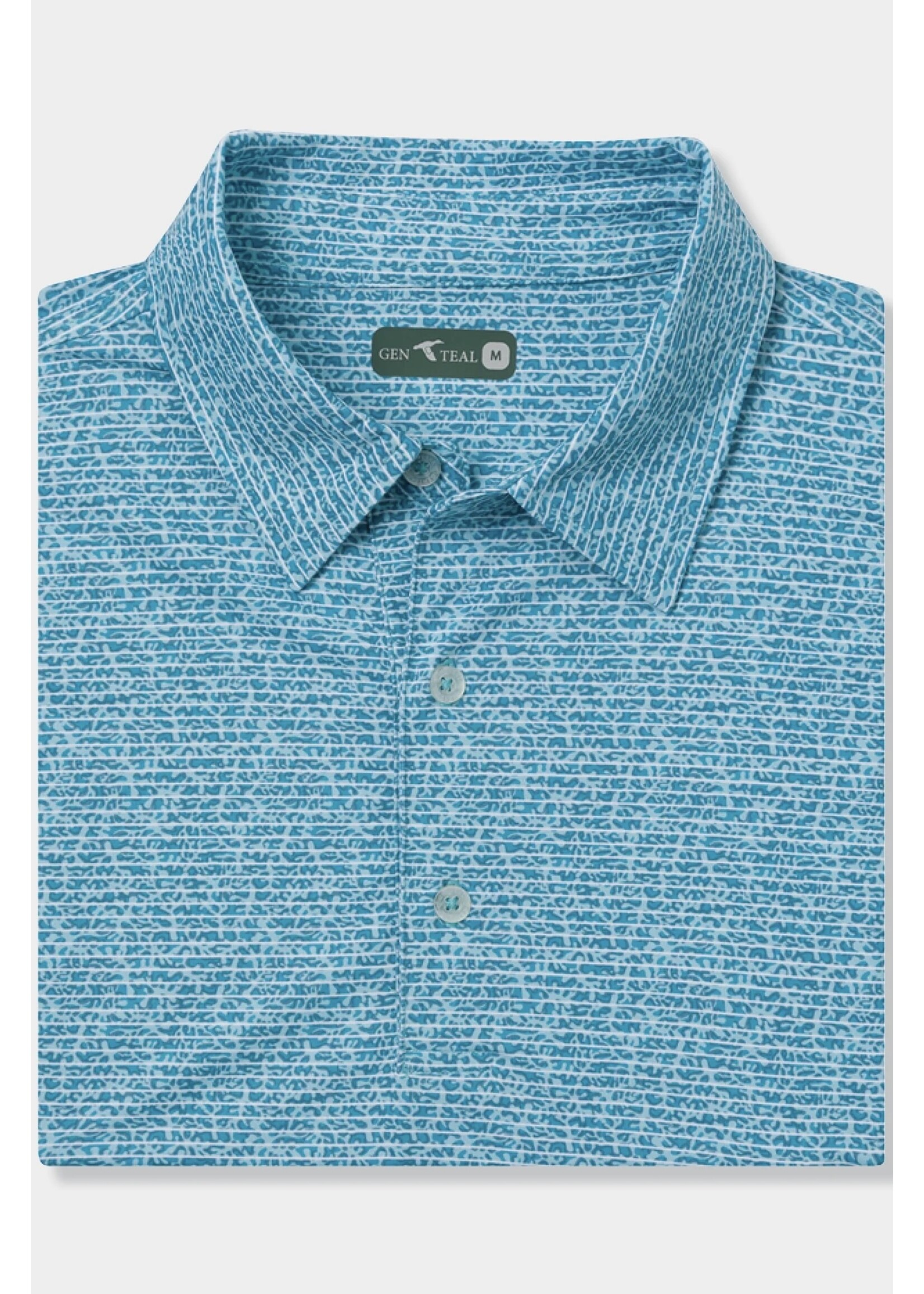 GenTeal Apparel Blue Coral brrr Performance Polo