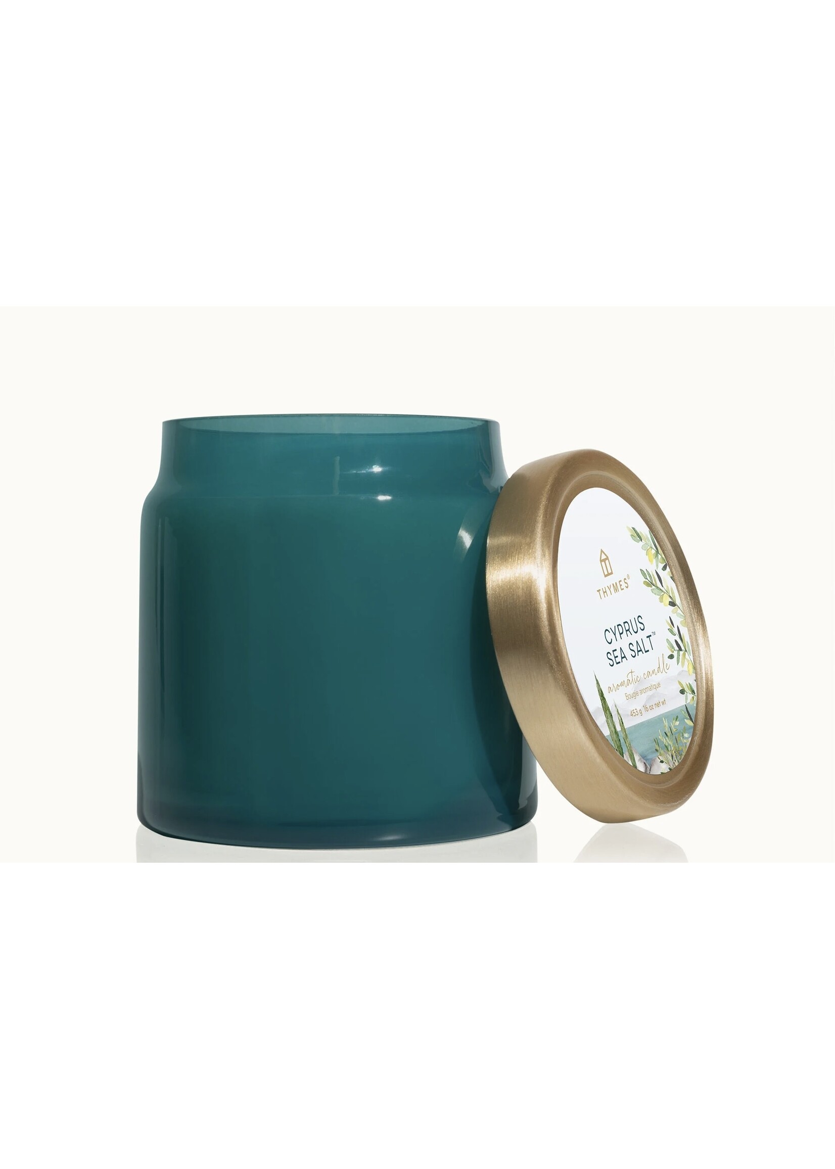 Thymes Cyprus Sea Salt Poured Candle Glass Jar
