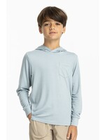 Free Fly Youth Bamboo Shade Hoodie Ocean Mist