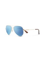 Suncloud Hard Deck Sunglasses Gold/Polarized Aqua Mirror