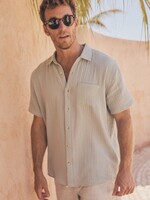 Marine Layer SS Crinkle Double Cloth Shirt