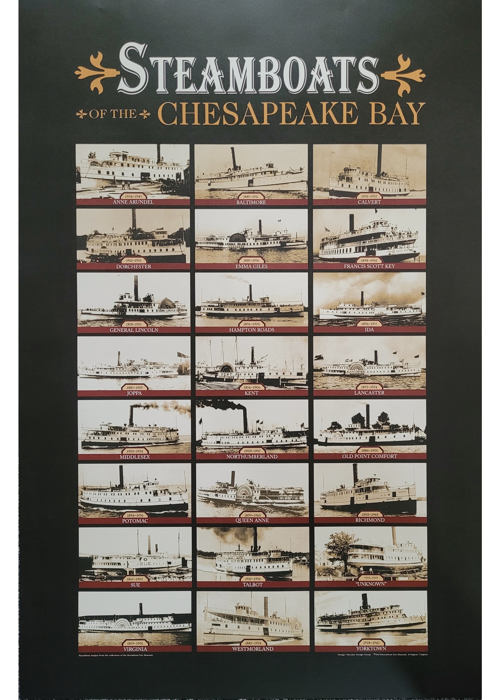 Poster, Steamboats A to Z