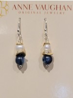 Anne Vaughan Designs Earrings, Seaside pearl/iolite dangle