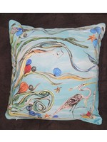 Clay Born Textiles Pillow, Heron 16x16