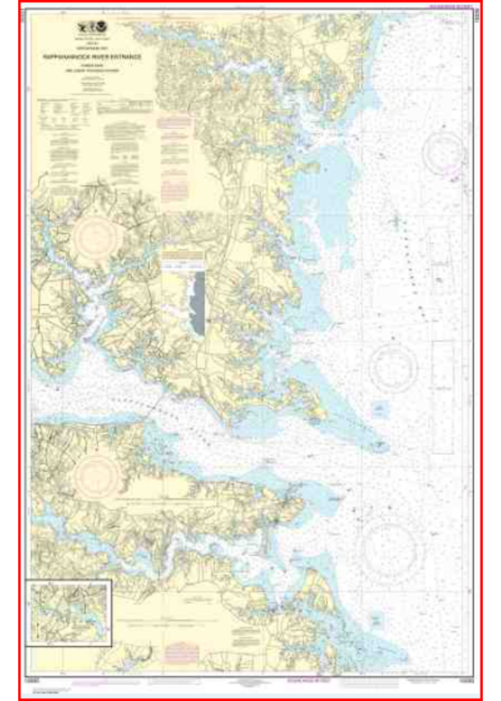 Ocean Graphix Map, Chesapeake Bay/River Entrances #12235