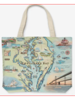 Faire - Xplorer Maps Tote Bag, Chesapeake Bay Map Canvas