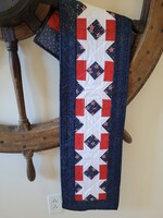 Blue Nose Creative Quilted Runner 11.5" x 46" RWB Stars