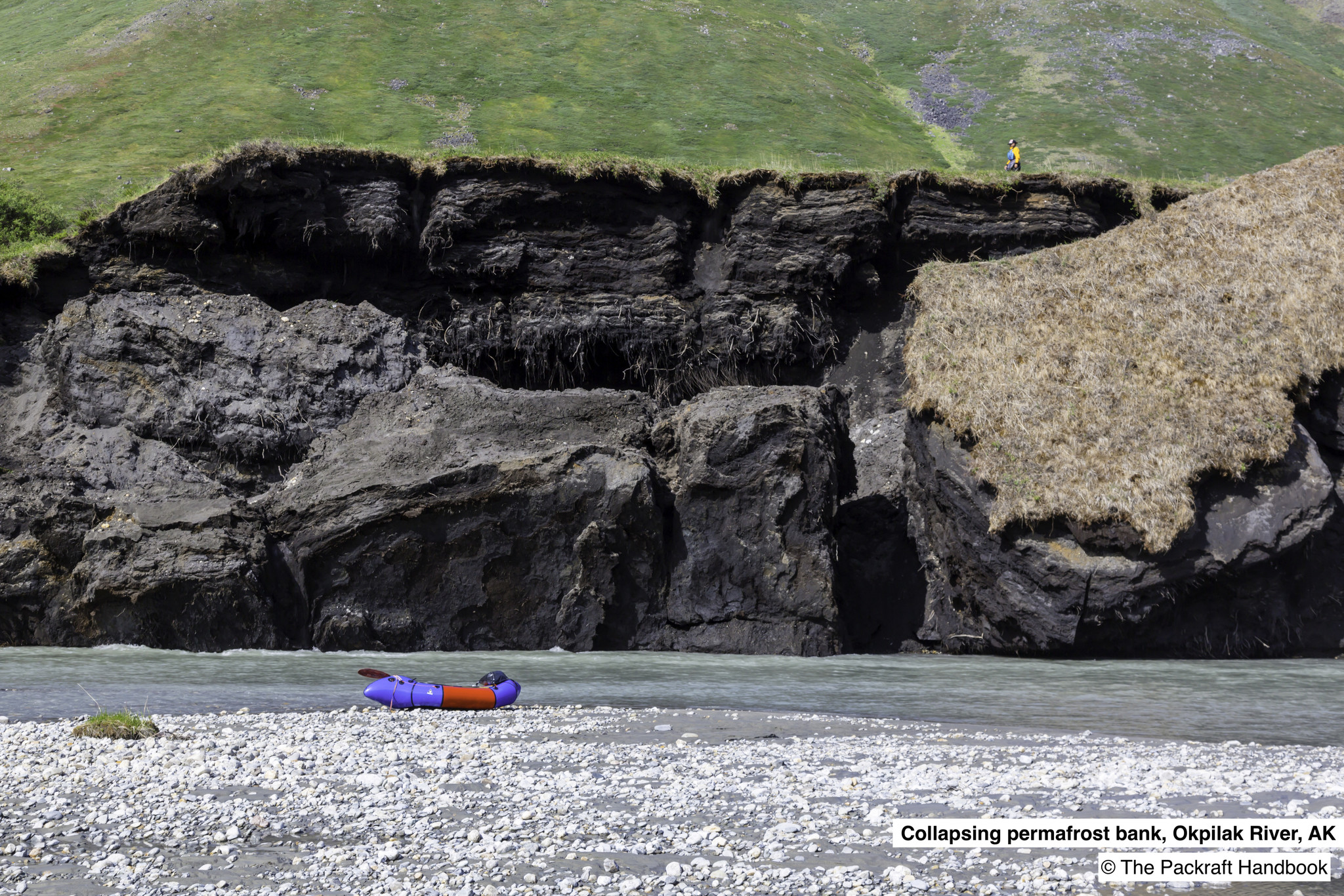 Collapsing Permafrost Bank on the Okpliak Rive, AK