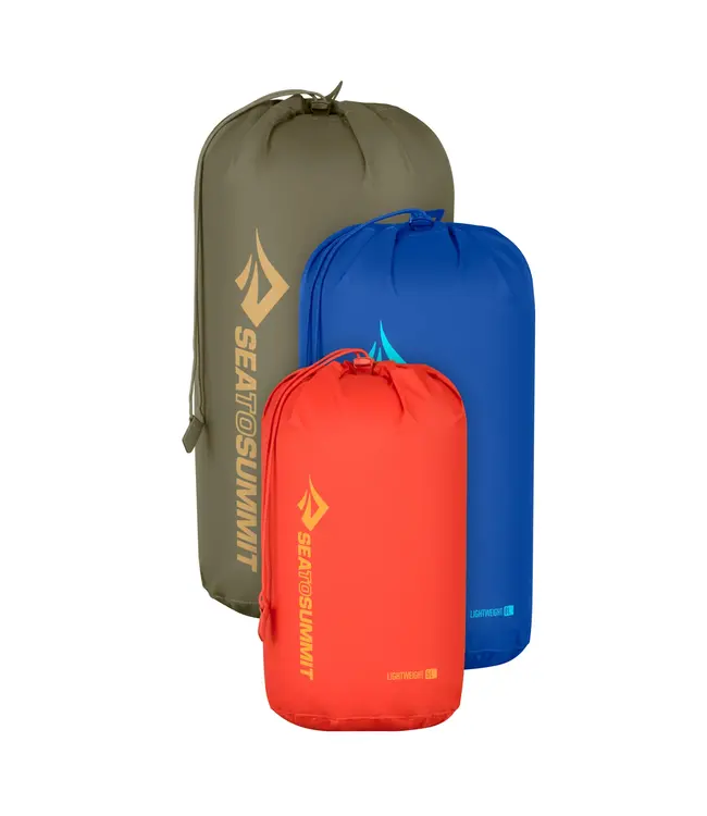 Lightweight Stuff Sack Set Multi 3-sack [1] 5L Orange, [1] 8L Blue, [1] 13L Green