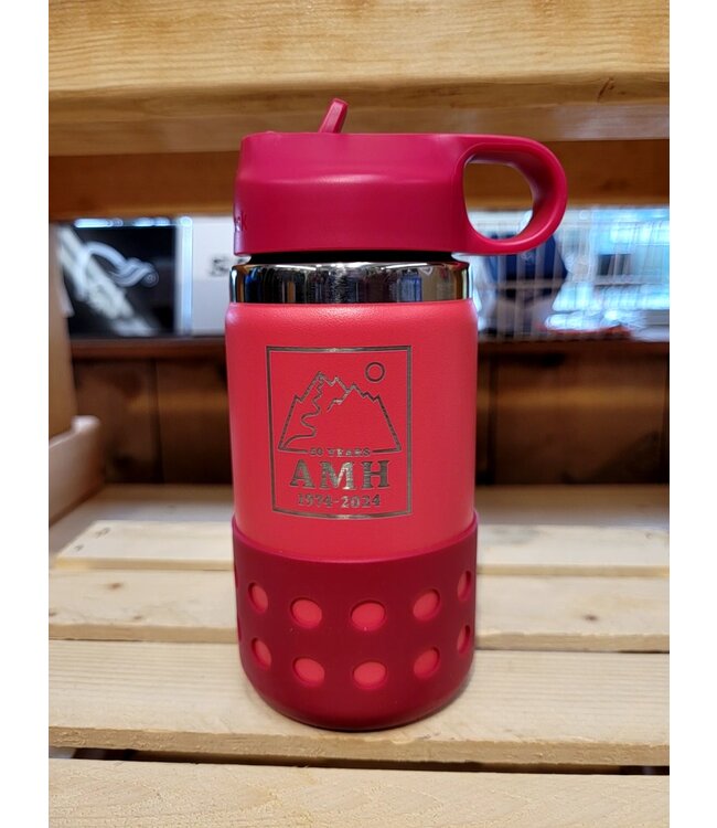 AMH 50th 12oz Kids Wide Mouth Straw Cap and Boot Peony