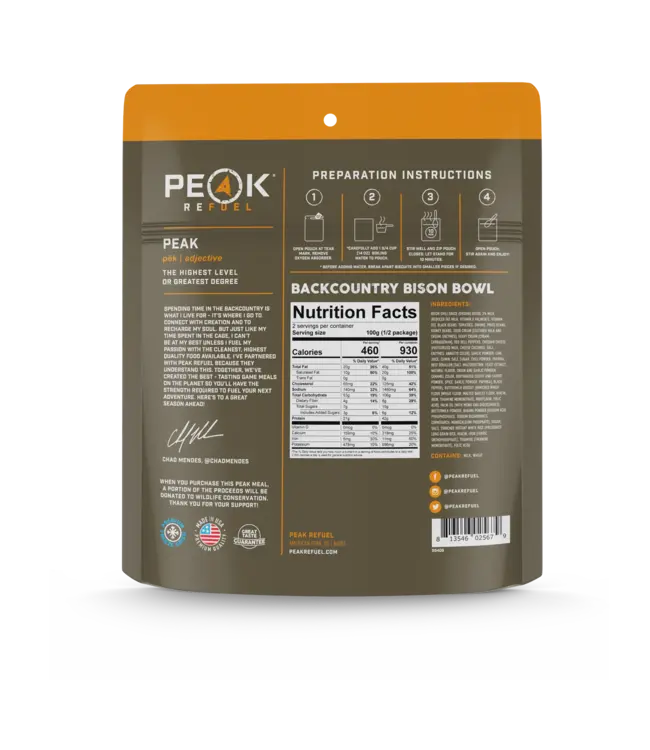 Peak Refuel- Backcountry Bison Bowl