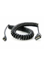 Atomos coiled Full HDMI to Full HDMI cable in 50cm/19" length.  *ON SALE NOW
