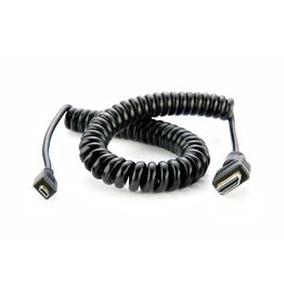 Atomos coiled Full HDMI to Full HDMI cable in 50cm/19" length.  *ON SALE NOW