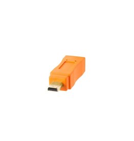 Tether Tools TetherPro USB 2.0 to Mini-B 8-Pin, 15' (4.6m), High-Visibility Orange