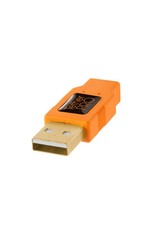 Tether Tools Tether Tools TetherPro USB 2.0 to Mini-B 8-Pin, 15' (4.6m), High-Visibility Orange