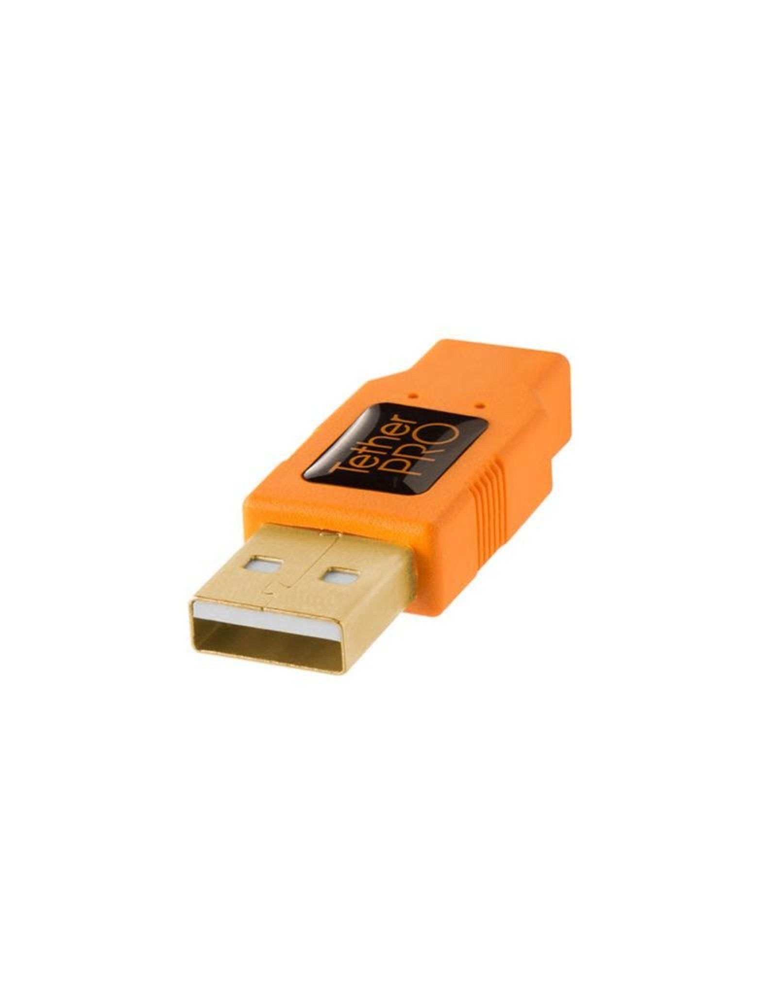 Tether Tools Tether Tools TetherPro USB 2.0 to Mini-B 8-Pin, 15' (4.6m), High-Visibility Orange