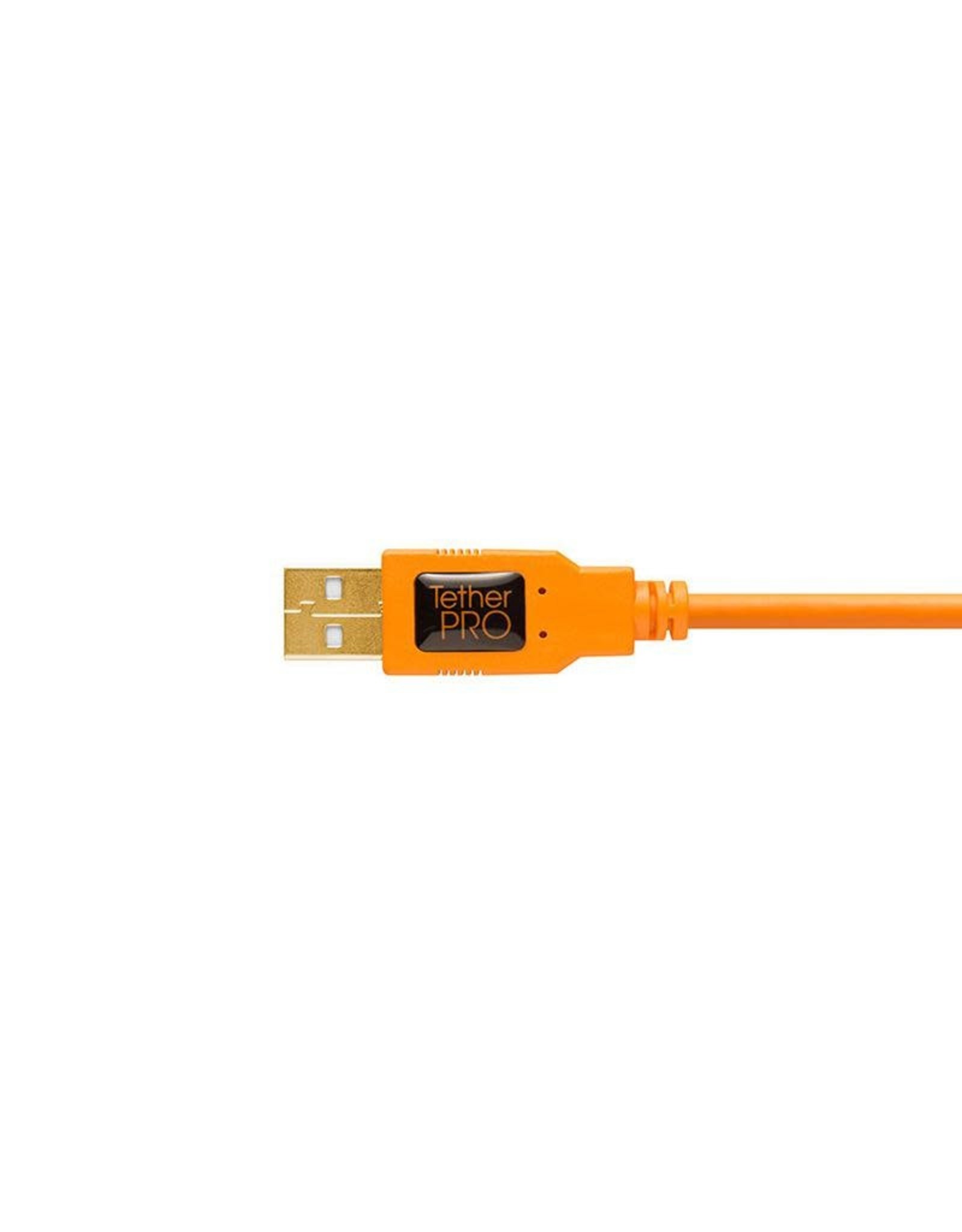 Tether Tools Tether Tools TetherPro USB 2.0 to Mini-B 8-Pin, 15' (4.6m), High-Visibility Orange