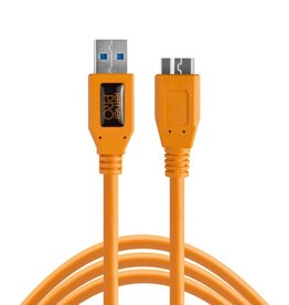 Tether Tools TetherPro USB 3.0 to Micro-B, 15' (4.6m), High-Visibility Orange