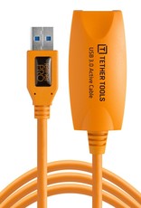 Tether Tools TetherPro USB 3.0 to USB Female Active Extension, 16' (5m), High-Visibility Orange