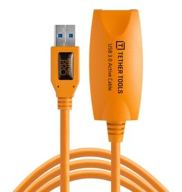 Tether Tools Tether Tools TetherPro USB 3.0 to USB Female Active Extension, 16' (5m), High-Visibility Orange
