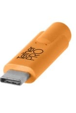 Tether Tools Tether Tools TetherPro USB-C to USB Female Adapter (extender), 15' (4.6m), High-Visibility Orange