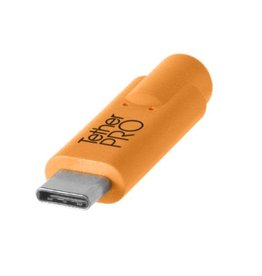 Tether Tools TetherPro USB-C to 3.0 Micro-B, 15' (4.6m), High-Visibility Orange