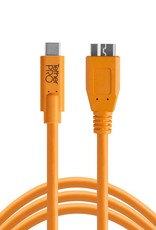 Tether Tools Tether Tools TetherPro USB-C to 3.0 Micro-B, 15' (4.6m), High-Visibility Orange