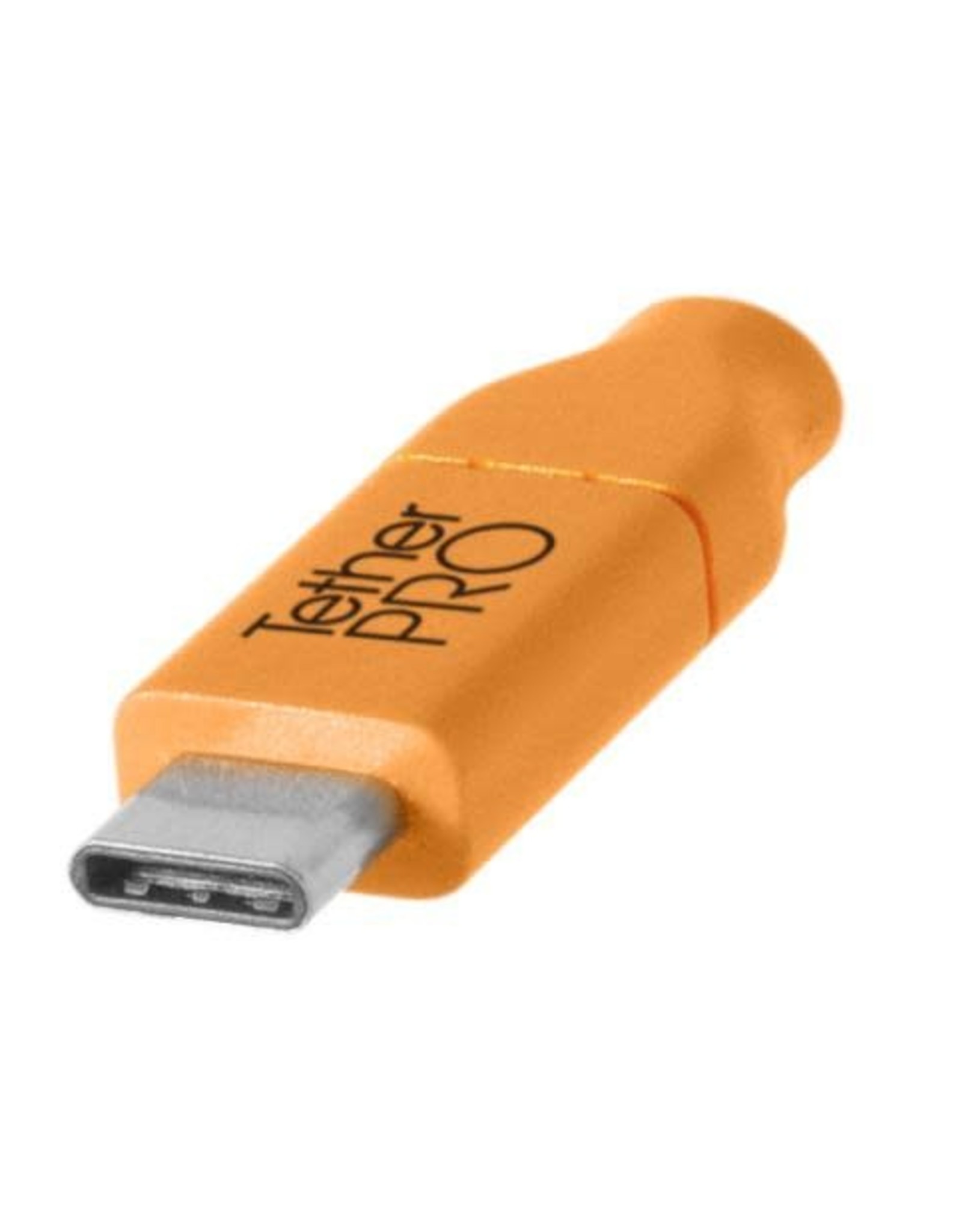 Tether Tools TetherPro USB-C to 2.0 Mini-B 5-Pin, 15' (4.6m), High-Visibility Orange