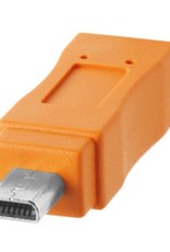 Tether Tools TetherPro USB-C to 2.0 Mini-B 8-Pin, 15' (4.6m), High-Visibility Orange