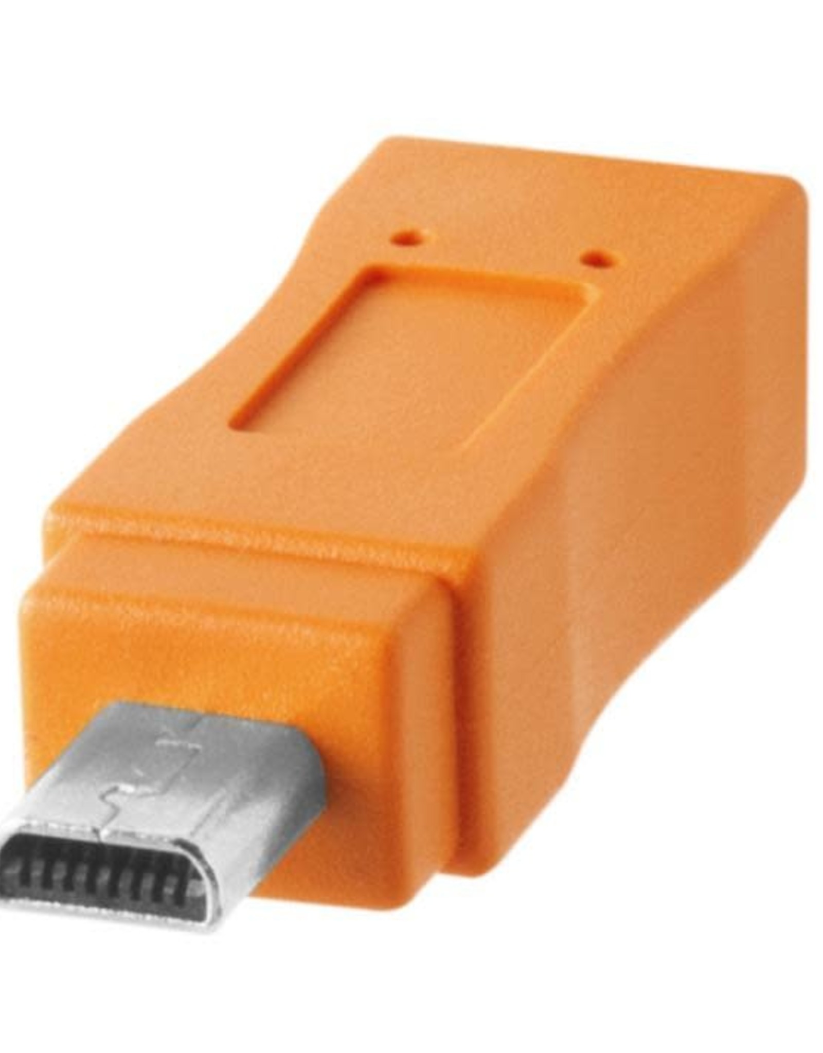 Tether Tools TetherPro USB-C to 2.0 Mini-B 8-Pin, 15' (4.6m), High-Visibility Orange