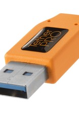 Tether Tools TetherPro USB 3.0 to USB-C, 15' (4.6m), High-Visibility Orange
