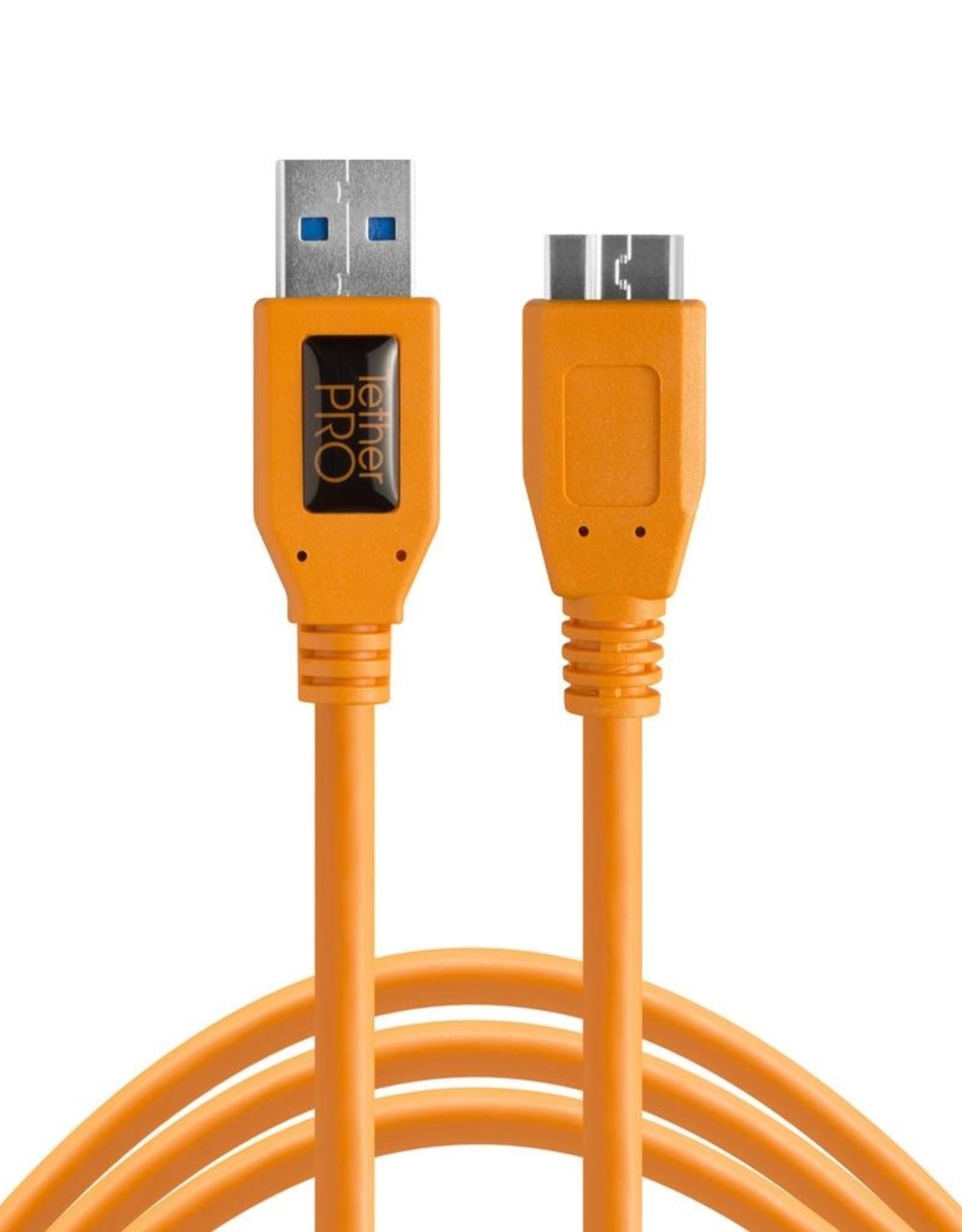 Tether Tools TetherPro USB 3.0 to Micro-B, 15' (4.6m), High-Visibility Orange