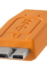 Tether Tools Tether Tools TetherPro USB-C to 3.0 Micro-B, 15' (4.6m), High-Visibility Orange